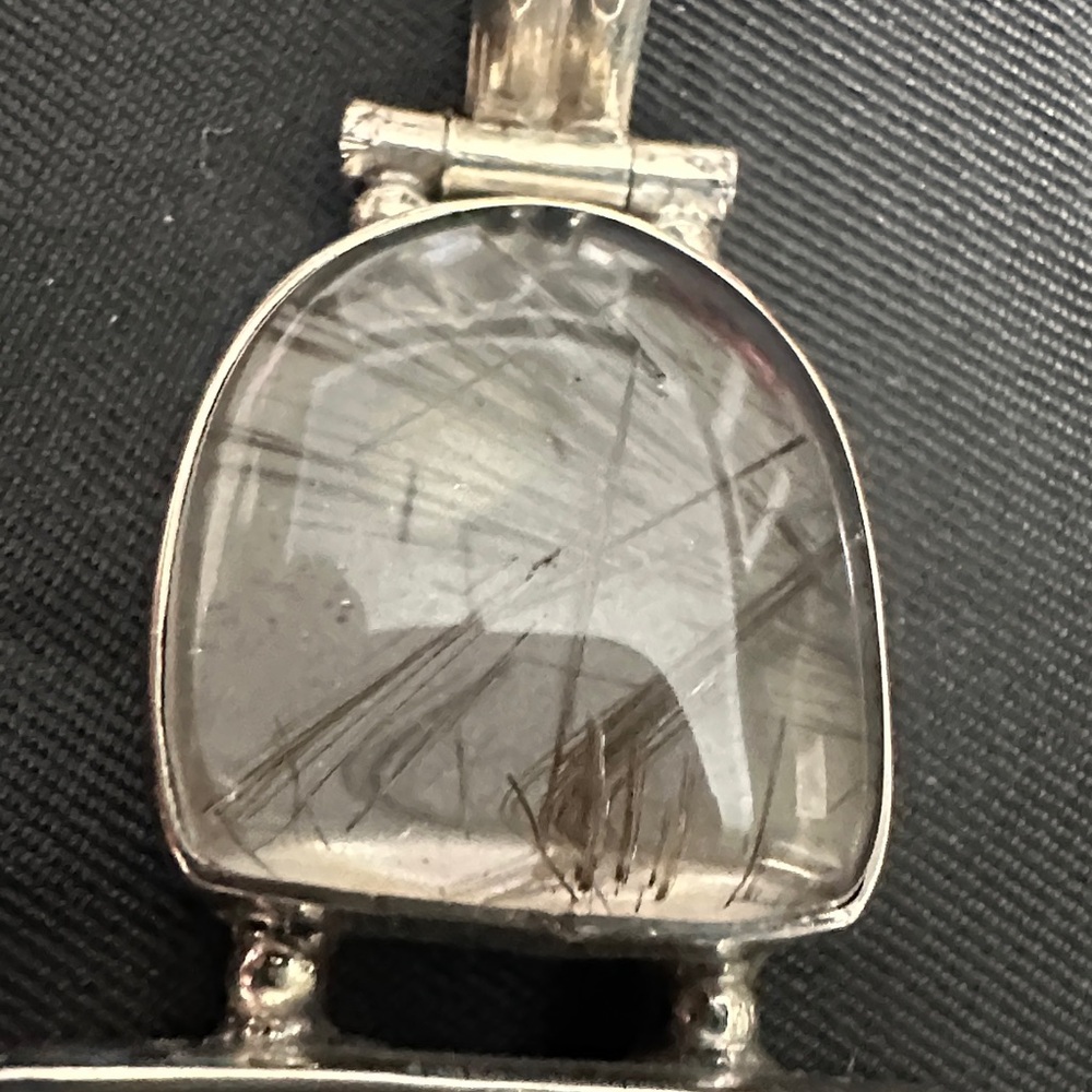 Artisan 925 Sterling Silver 925 Multi Stone Statement Pendant Boho - Picture 6 of 10